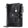 Men's Vintage Leather Wallet – Bifold Zipper Wallet with