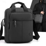 Men's Black Water - Resistant Messenger Bag, Laptop