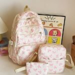 Teen Girls 3-Piece School Backpack Set – Lightweight Canvas