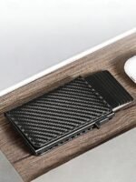 Men's RFID Blocking Carbon Fiber Pattern Wallet, Faux - Image 4