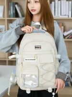 Unisex Waterproof School Backpack with Multi-Pocket Design and - Image 12