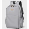 Unisex White Waterproof Laptop Backpack with Padded Compartment,