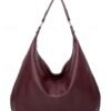 Women's Large Hobo Shoulder Bag – Soft PU Leather Slouchy