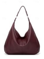 Women's Large Hobo Shoulder Bag – Soft PU Leather Slouchy - Image 13