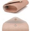 Champagne Glitter Evening Clutch Bag with Pleated Design –