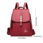 Elegant PU Leather Backpack for School and Travel - Stylish and - Image 4