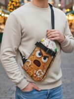 Men's Christmas Sling Bag - Multiple Fun Patterns, Santa, - Image 4