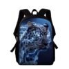 Electric Blue Leopard Backpack for Boys and Teens – Fierce