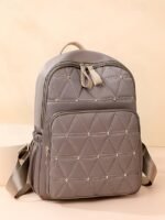 Women's Quilted Waterproof Nylon Backpack – Lightweight - Image 13