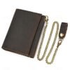 Men's Genuine Leather Wallet with Key Slot & Chain,