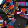 Large Capacity Colorful Abstract Art Print Multi-Carry Backpack