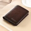 Men's Large Capacity RFID Blocking Cowhide Leather Wallet