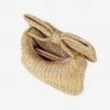 Women's Boho Chic Straw Clutch with Large Bow Detail -