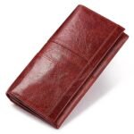 Women's Vintage Red Leather RFID-Blocking Wallet - - Image 4