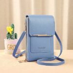 Women's Pink Multi - Zipper Crossbody Phone Bag, Compact - Image 15
