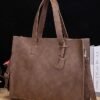 Men's Large Faux Leather Tote Bag – Stylish Business