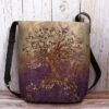 Women's Velvety Polyester Shoulder Bag, Featuring Life Tree