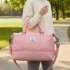 Women's Polyester Quilted Duffel Bag Set, Multiple Colors,