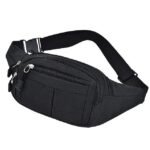 Unisex Multi-Pocket Canvas Crossbody Waist Bag, Adjustable Belt - Image 13