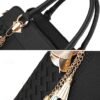 30Pcs Women's Faux Leather Handbag with Tassel Charm and Textured