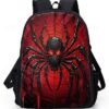 Men's Large Capacity Spider Print Backpack with Double