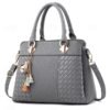 30Pcs Women's Faux Leather Handbag with Tassel Charm and Textured