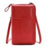Women's Vintage Faux Leather Crossbody Wallet with Zipper,