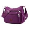 Women's Lightweight Nylon Crossbody Bag - Multi-Pocket
