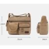 Men's Multi-Pocket Canvas Crossbody Messenger Bag –