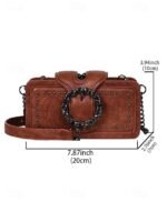 Women's Large Capacity Faux Leather Crossbody Bag with - Image 12