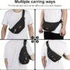 Black Waterproof Waist Bag – Multi-Pocket Fanny Pack for