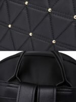 Women's Quilted Waterproof Nylon Backpack – Lightweight - Image 8