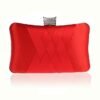 Women's Satin Evening Clutch Bag – Elegant Purple Purse