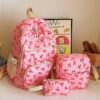 Teen Girls 3-Piece School Backpack Set – Lightweight Canvas
