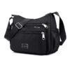 Women's Lightweight Nylon Crossbody Bag - Multi-Pocket