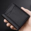 Men's RFID Blocking Wallet, Premium Cowhide Leather, Slim