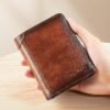 Men's Large Capacity RFID Blocking Cowhide Leather Wallet