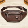 Men's Vintage Leather Sling Bag Fanny pack– Crossbody