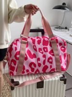 Women's Waterproof Leopard Print Travel Duffel Bag – - Image 14