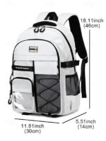 Unisex Waterproof School Backpack with Multi-Pocket Design and - Image 11