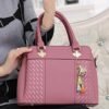 30Pcs Women's Faux Leather Handbag with Tassel Charm and Textured