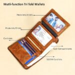 Men's Large Capacity RFID Blocking Cowhide Leather Wallet - Image 7