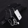 Men's Black Nylon Travel Fanny Pack, Multi - Pocket Waist