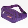 Black Waterproof Waist Bag – Multi-Pocket Fanny Pack for