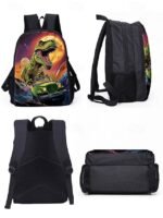 Kids' 3-Piece Dinosaur Backpack Set with Lunch Bag and - Image 6