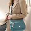 Women's Nylon Crossbody Bag with Multiple Pockets,