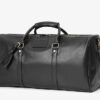3Pcs Men's Versatile Leather Weekender Bag with Integrated Shoe