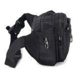 Men's Black Nylon Travel Fanny Pack, Multi - Pocket Waist - Image 3