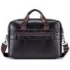 Premium Brown Leather Briefcase - Elegant Business Laptop Bag