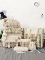 Girls 5-piece school backpack set with messenger bag, Pencil - Image 11